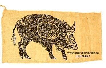 Sac cible motif sanglier (à garnir) 54 x 102 cm