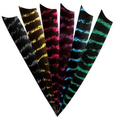 Plumes de dindons 100% naturelles barrées teintées 5"