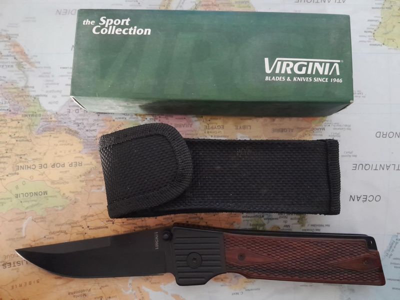 Couteau Virginia pliant lame 100 mm manche polymere + étui Couteau Virginia pliant lame 100 mm manche polymere + étui