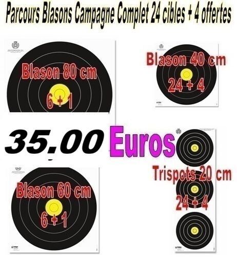 Parcours campagne complet 24 cibles + 4 (70 blasons)