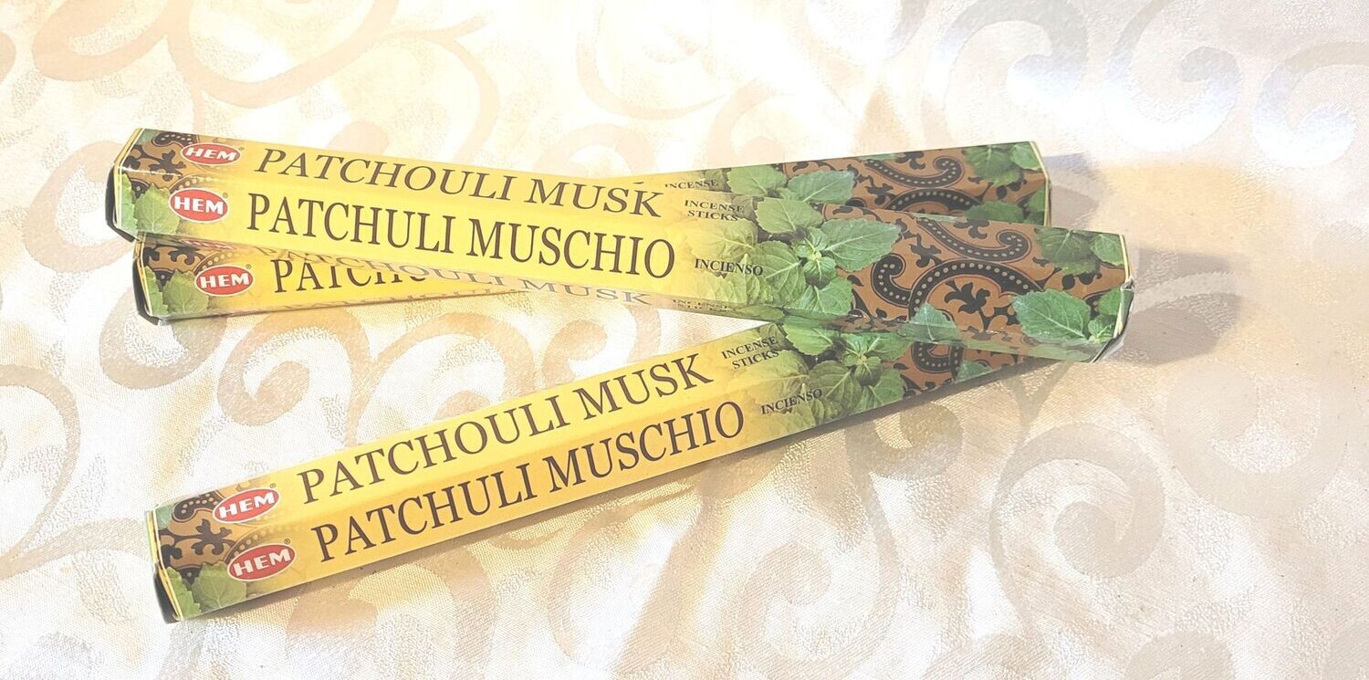 HEM - Patchouli Musk/Patchouli Moschus - 1 Packung mit 20 Räucherstäbchen
