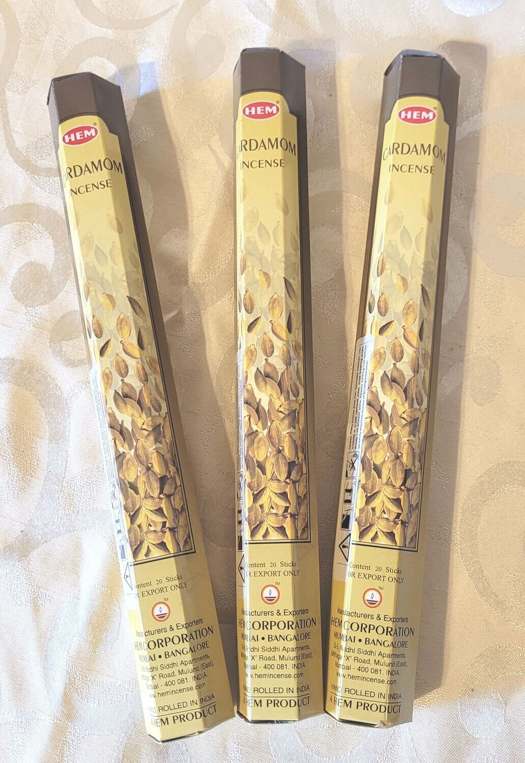 HEM - Cardamom - 1 Packung mit 20 Räucherstäbchen