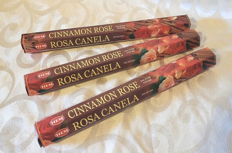 HEM - Cinnamon Rose/Zimt Rose - 1 Packung mit 20 Räucherstäbchen