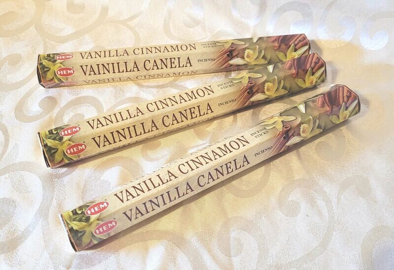 HEM - Vanille Cinnamon /Vanille Zimt - 1 Packung mit 20 Räucherstäbchen