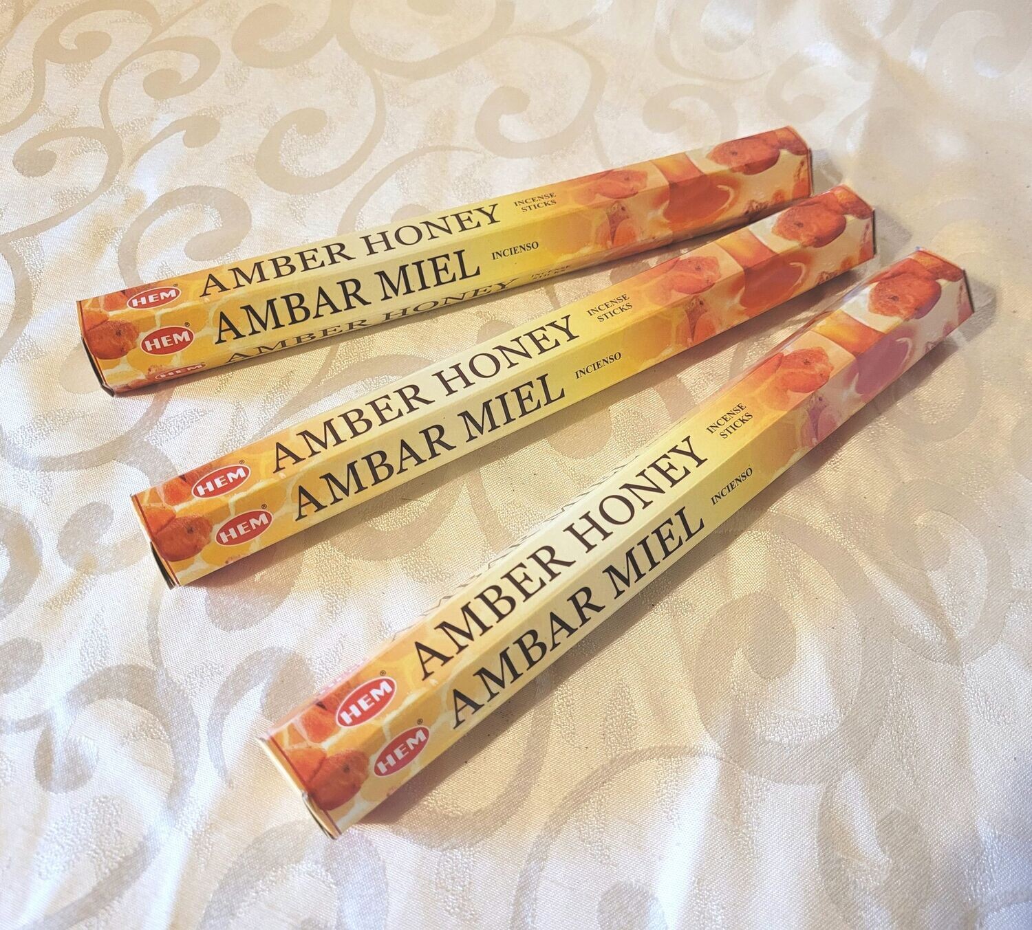 HEM - Amber Honey/Amber Honig - 1 Packung mit 20 Räucherstäbchen