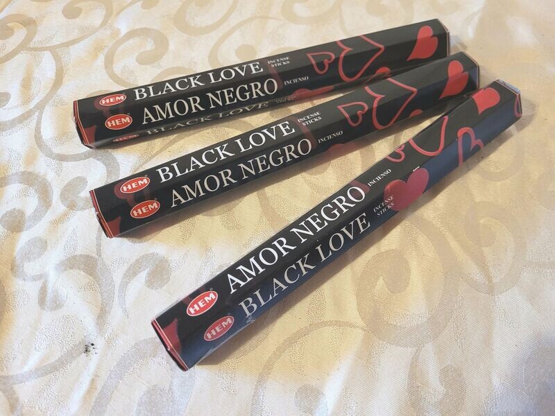 HEM - Black Love - 1 Packung mit 20 Räucherstäbchen