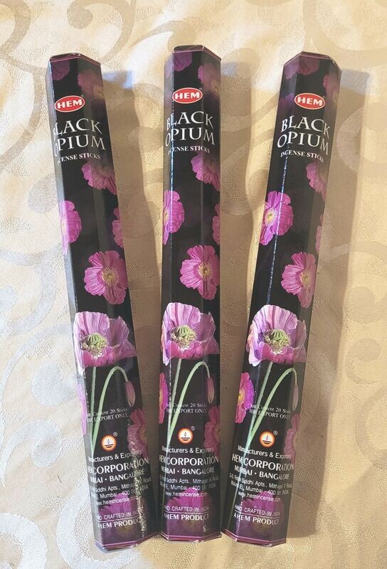HEM - Black Opium - 1 Packung mit 20 Räucherstäbchen