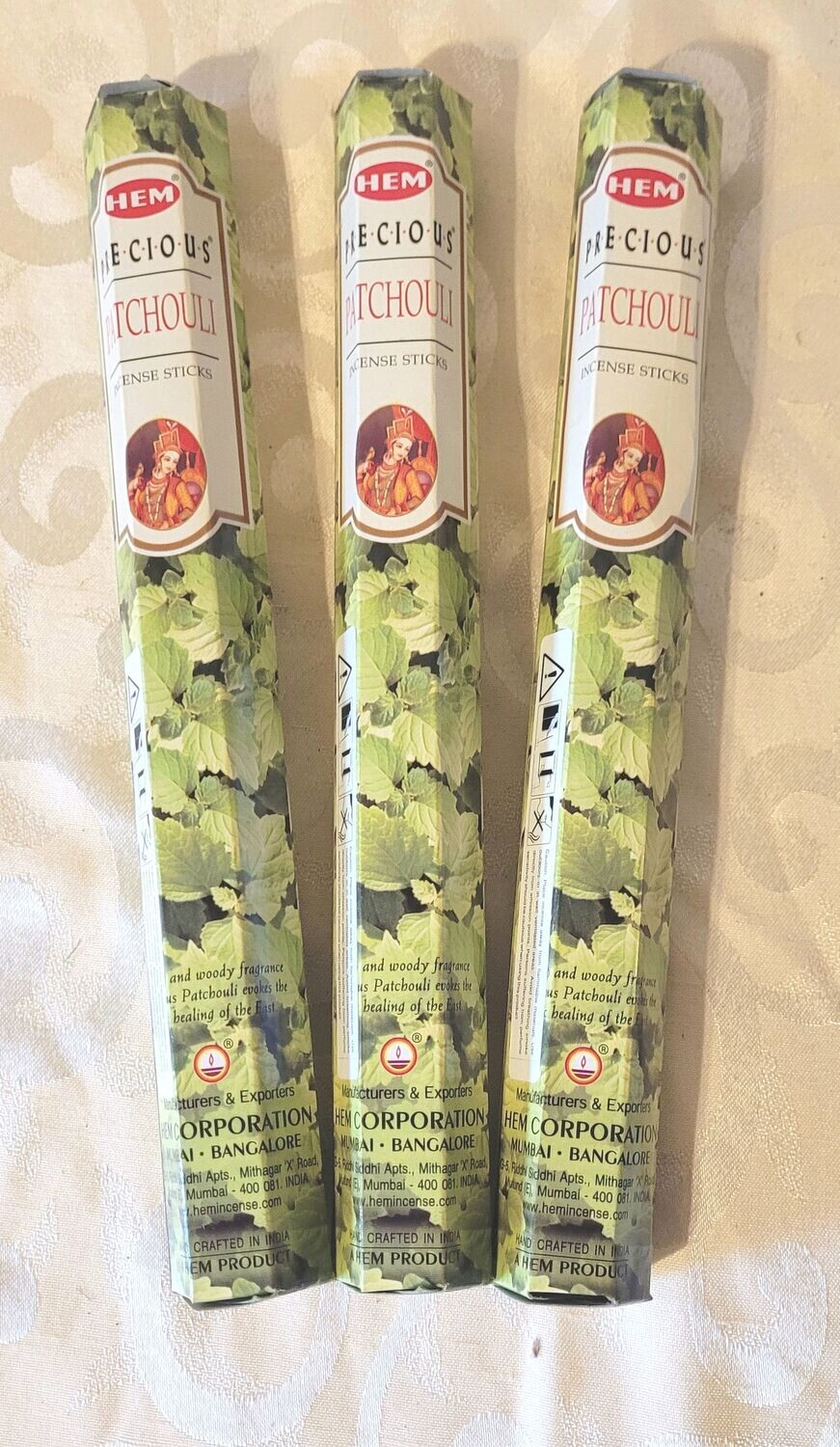 HEM - Precouis Patchouli - 1 Packung mit 20 Räucherstäbchen