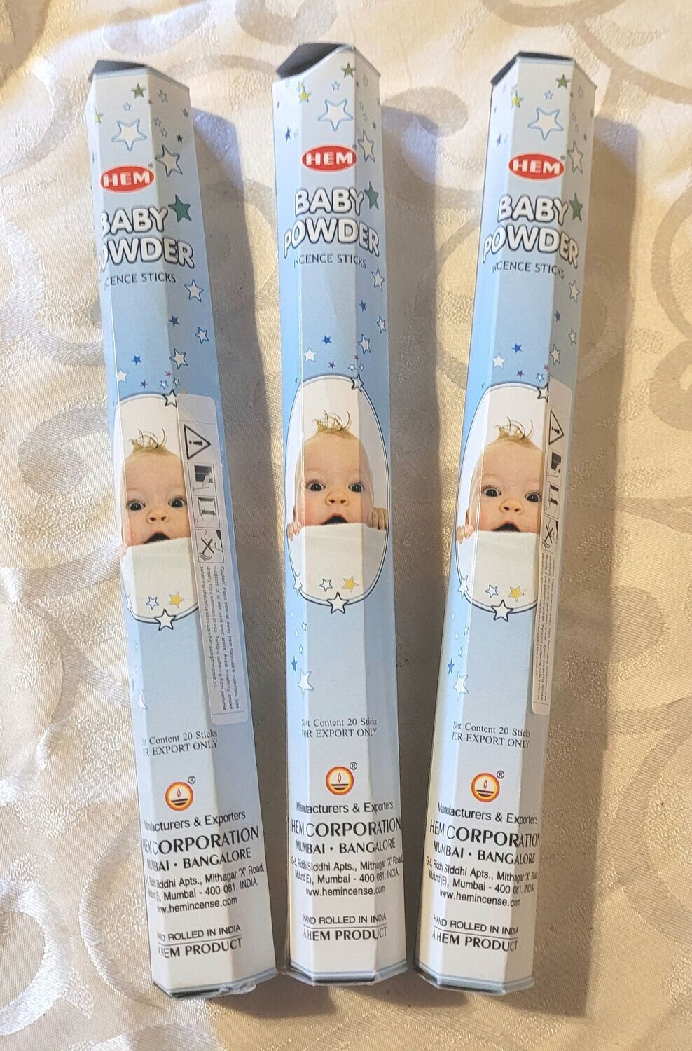 HEM - Baby Powder - 1 Packung mit 20 Räucherstäbchen