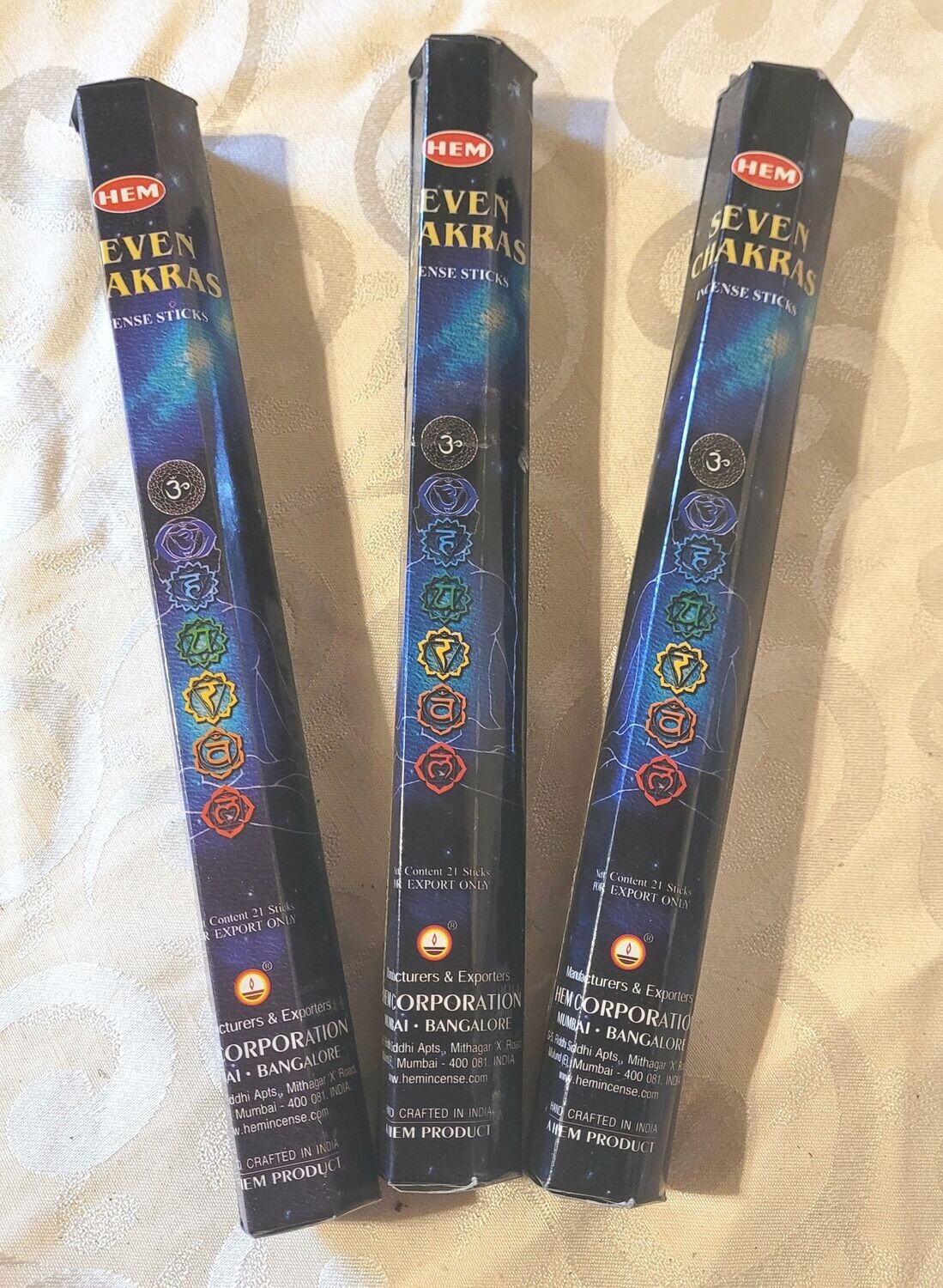 HEM - Seven Chakras - 1 Packung mit 20 Räucherstäbchen