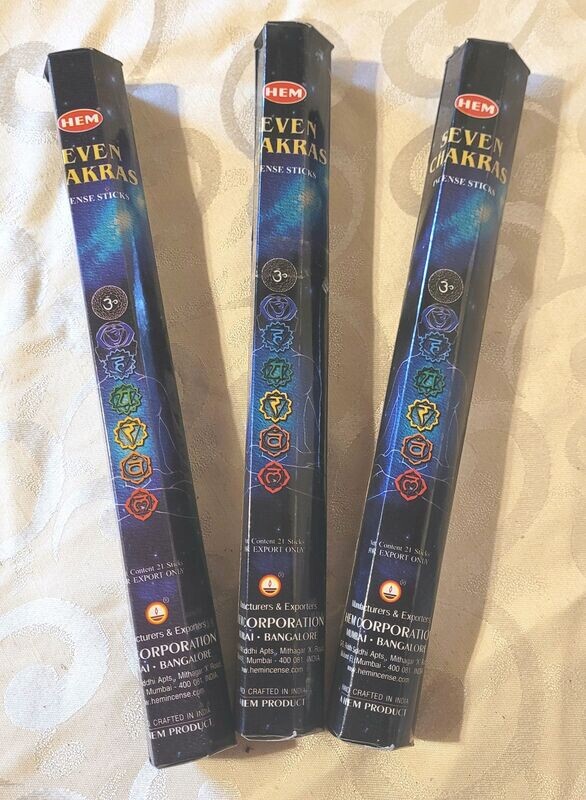 HEM - Seven Chakras - 1 Packung mit 20 Räucherstäbchen