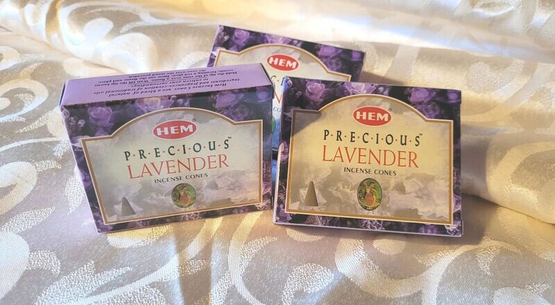 HEM - Lavendel - 1 Packung mit 10 Räucherkegel