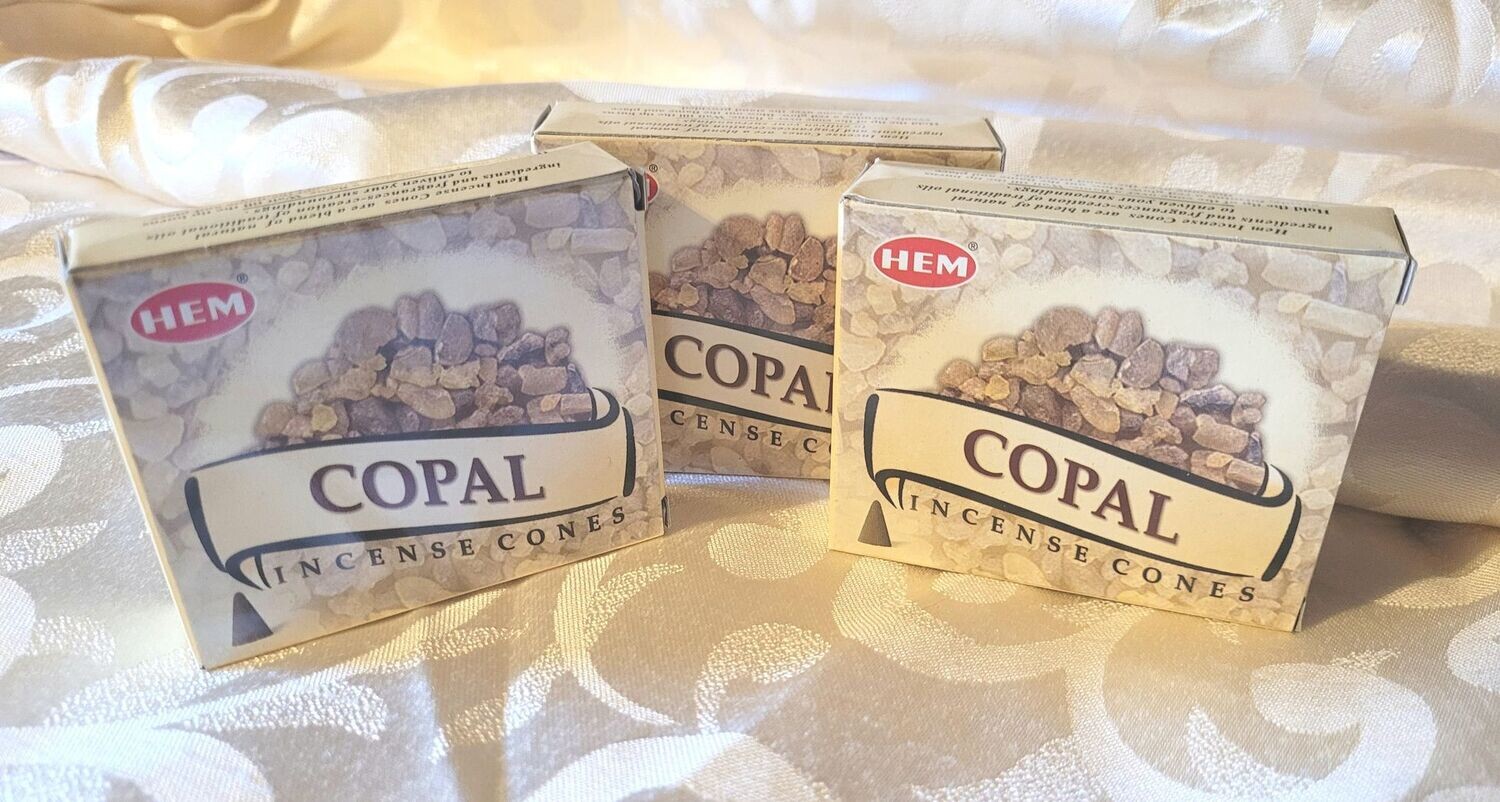 HEM - Copal - 1 Packung mit 10 Räucherkegel