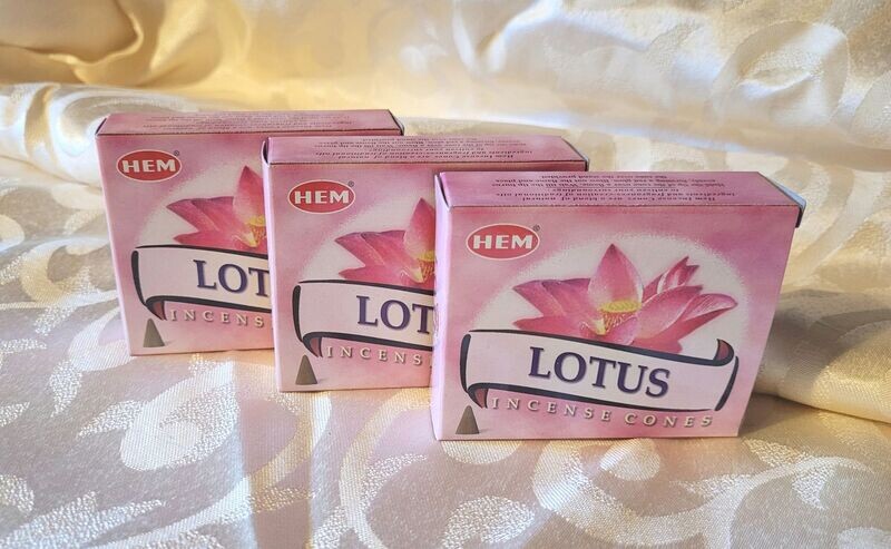 HEM - Lotus - 1 Packung mit 10 Räucherkegel