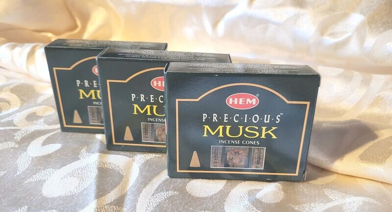 HEM - Musk/Moschus - 1 Packung mit 10 Räucherkegel