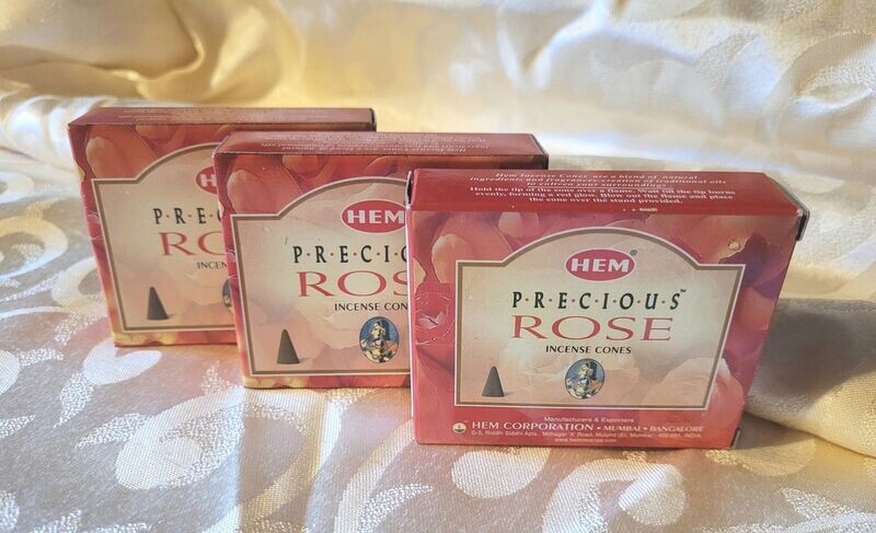 HEM - Precious Rose - 1 Packung mit 10 Räucherkegel
