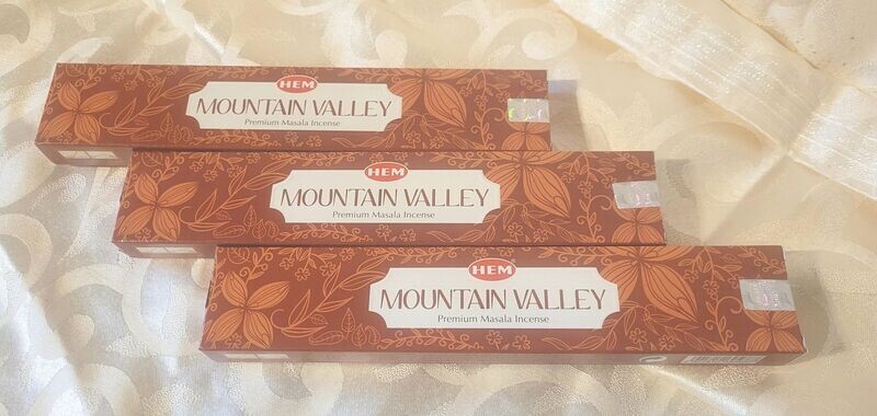 HEM - Masala Premium - Mountain Valley - 15 Gramm pro Packung - ca. 10 bis 15 Sticks