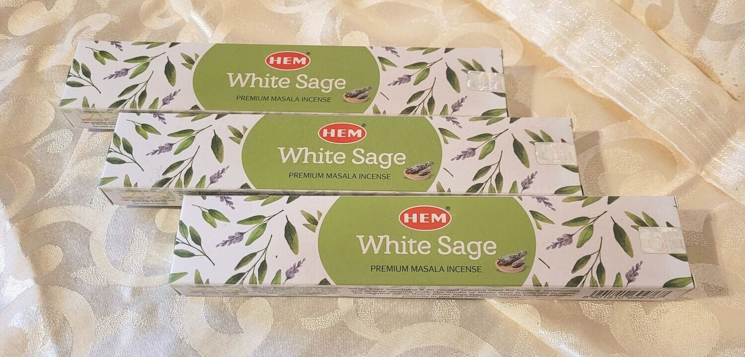 HEM - Masala Premium - White Sage/Weißer Salbei - 15 Gramm pro Packung - ca. 10 bis 15 Sticks