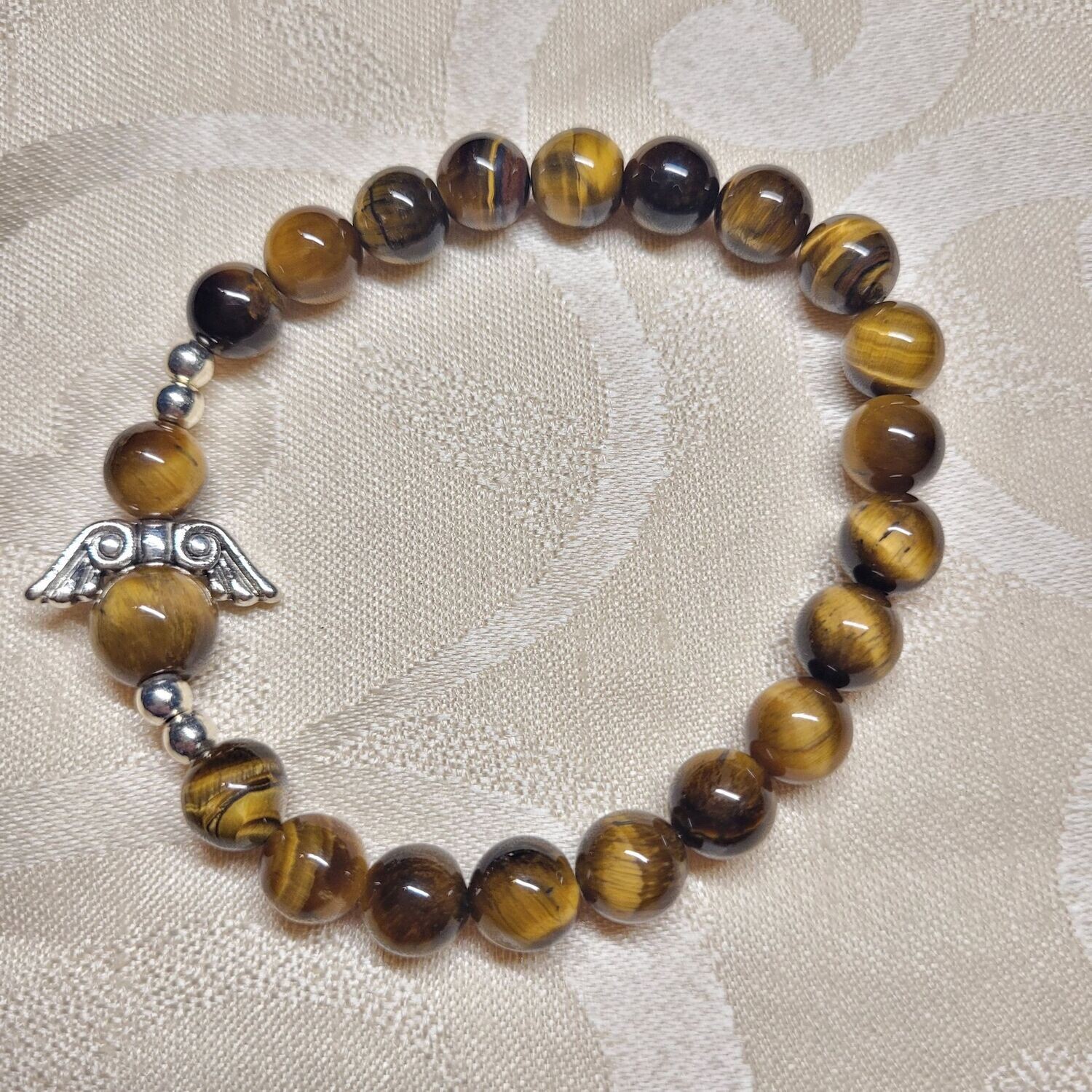 Tigerauge Engelarmband - 8 mm Steine