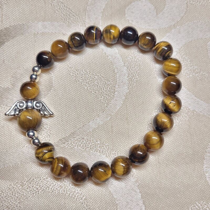 Tigerauge Engelarmband - 8 mm Steine