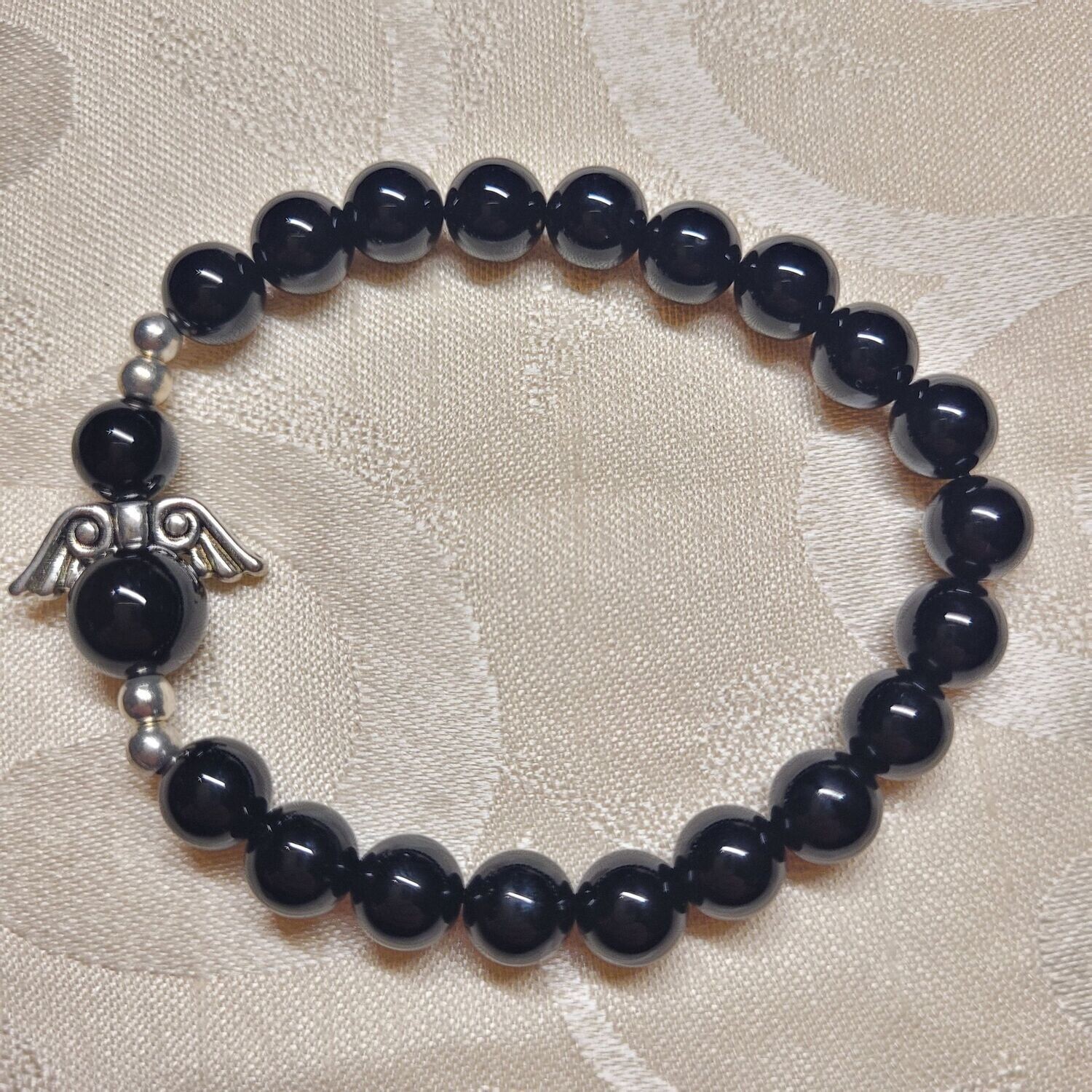 Onyx Engelarmband - 8 mm Steine
