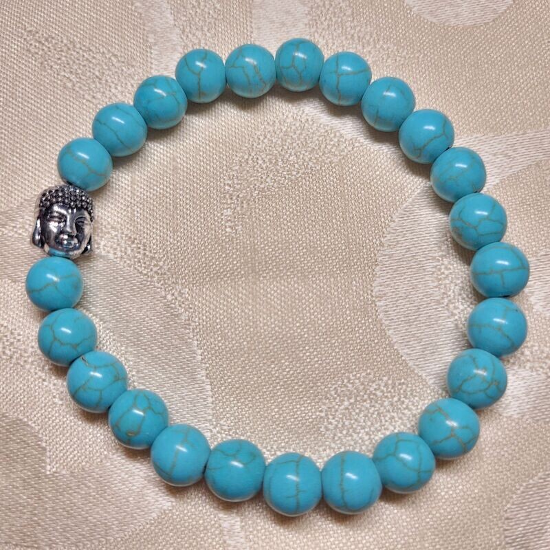 Türkenit Buddhaarmband - 8 mm