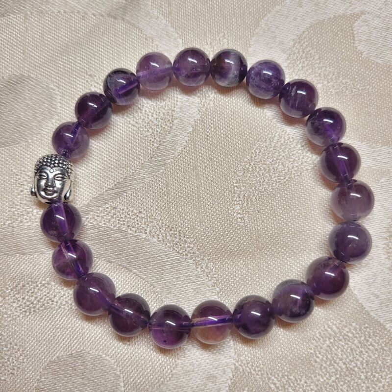 Amethyst Buddhaarmband - 8 mm