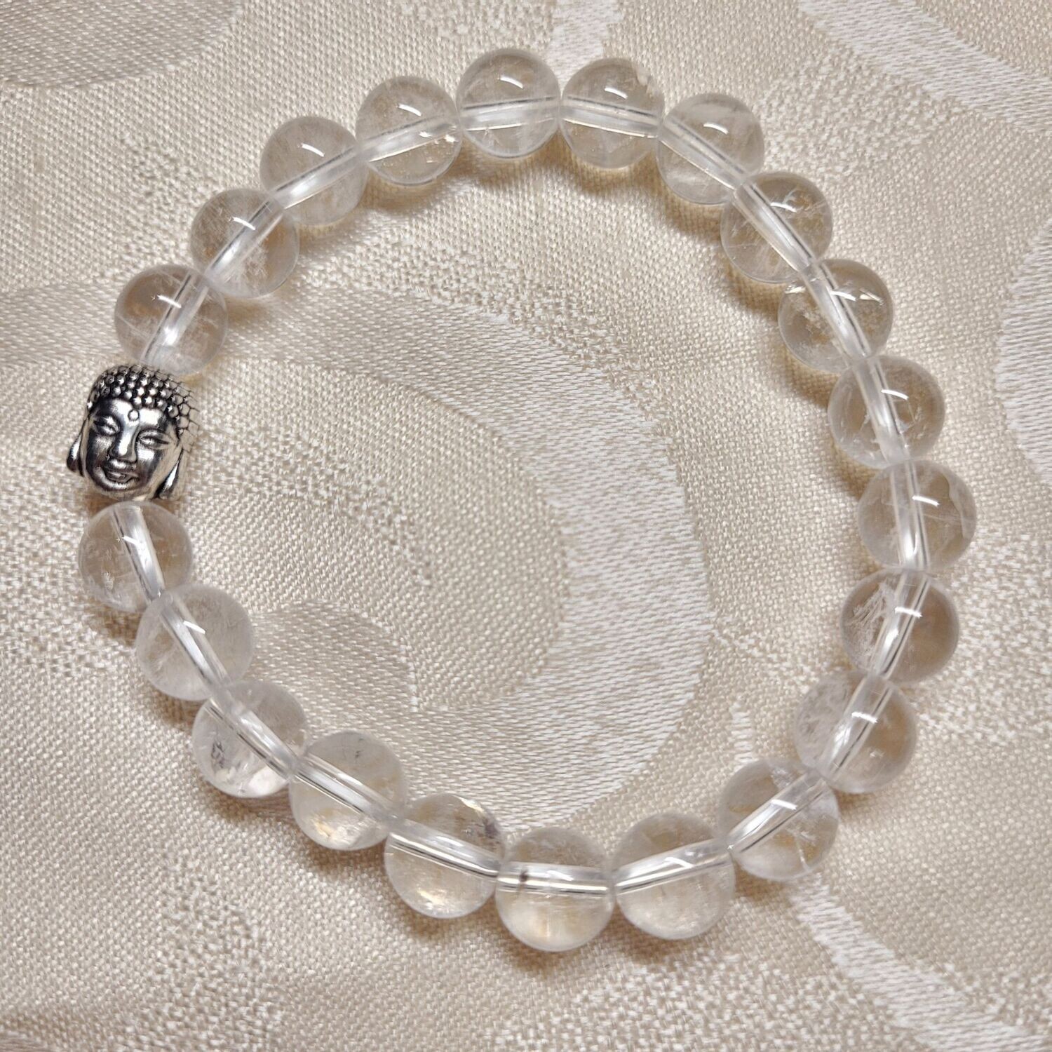 Bergkristall Buddhaarmband - 8 mm