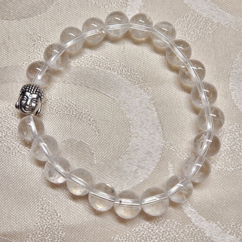 Bergkristall Buddhaarmband - 8 mm
