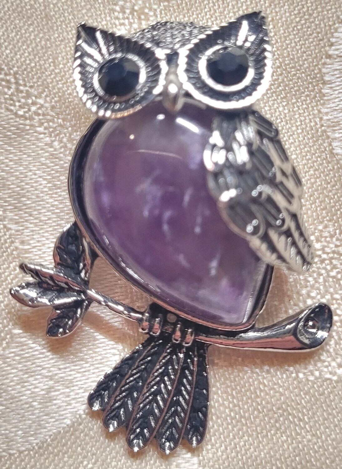Amethyst Eulen-Anhänger
