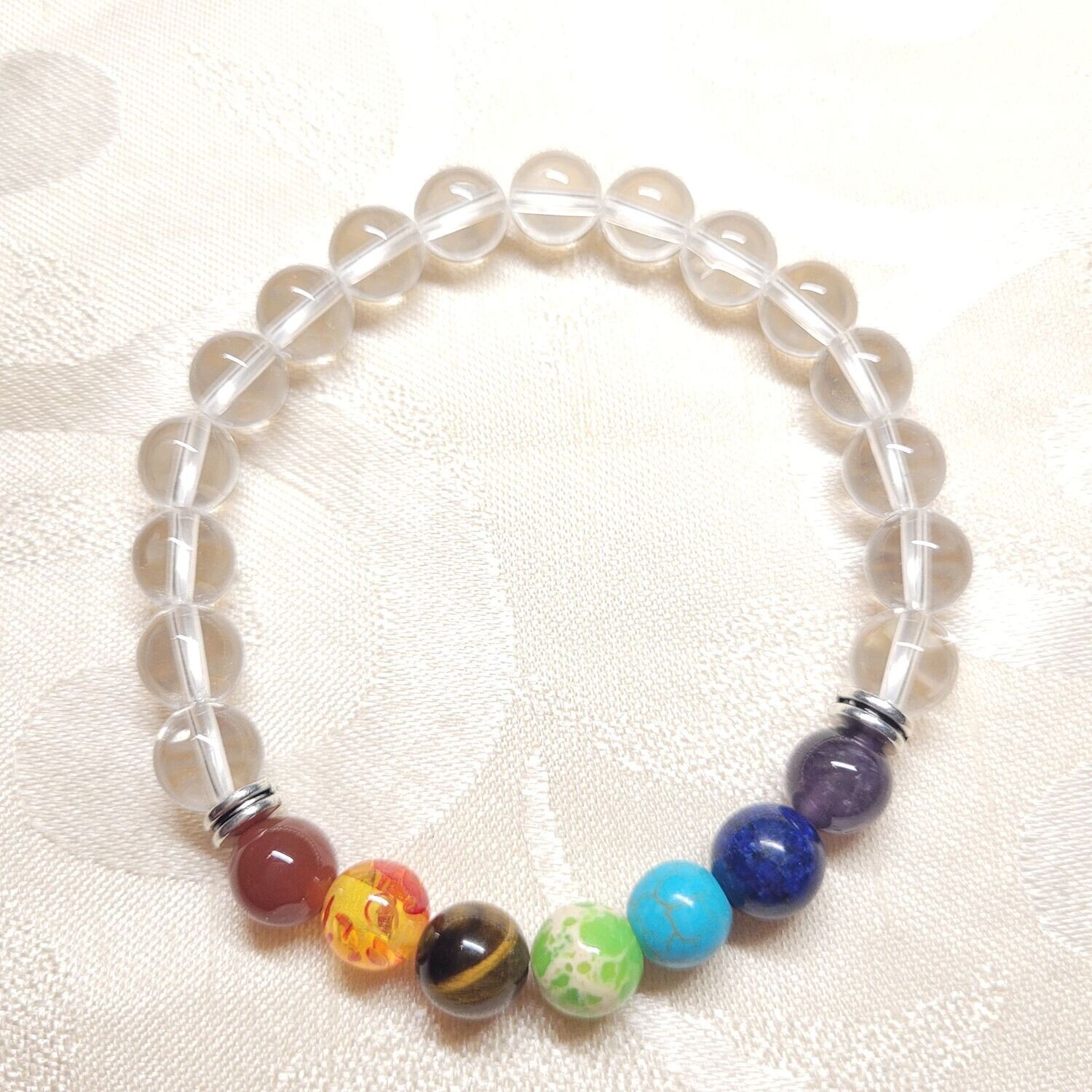 Bergkristall Chakra Armband - 8 mm