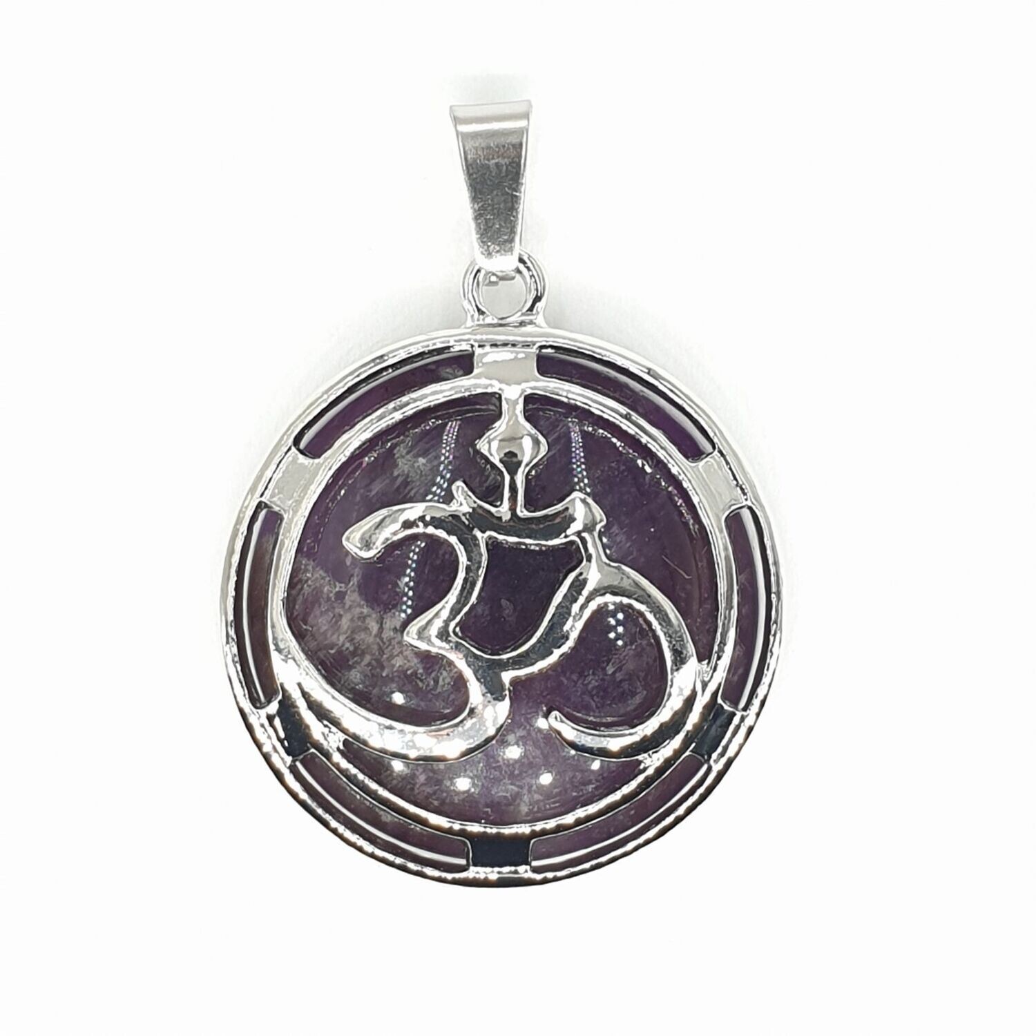 Amethyst Om Edelsteinanhänger