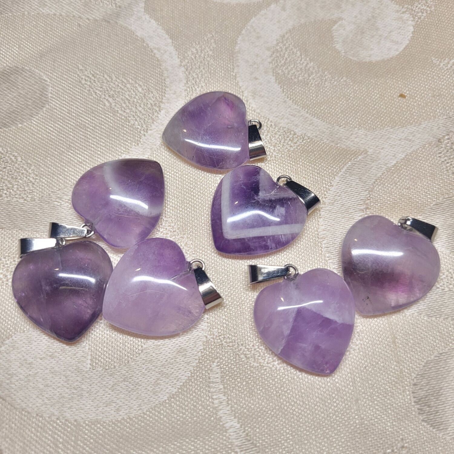 Amethyst Herz Edelsteinanhänger