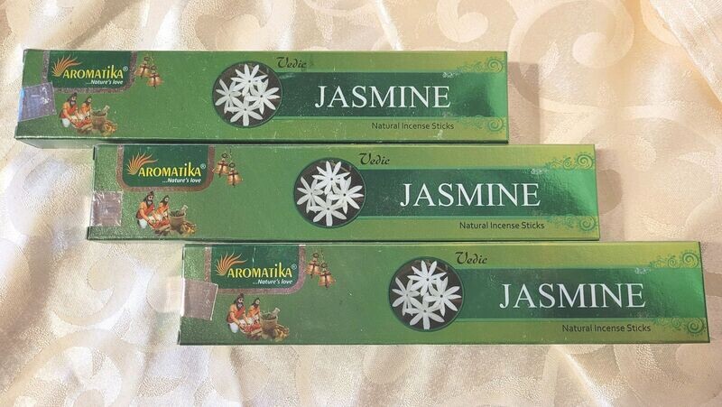 Aromatika - 12 Vedische Räucherstäbchen (15 g) - Jasmin