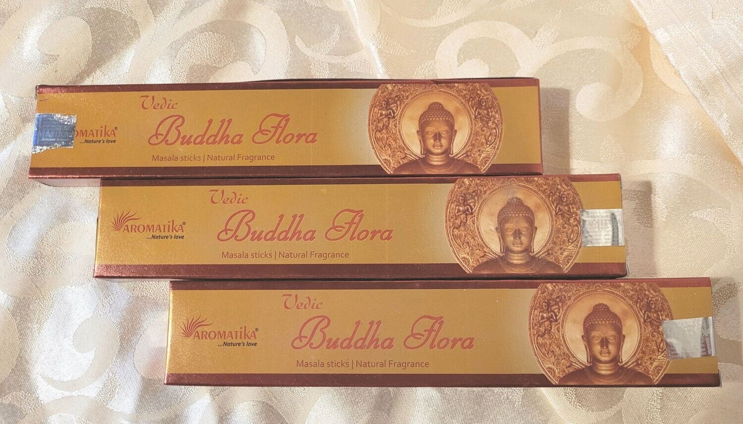 Aromatika - 12 Vedische Räucherstäbchen (15 g) - Buddha Flora