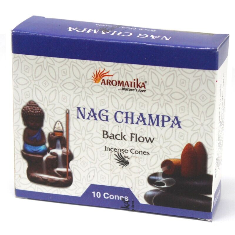 Nag Champa - 10 Rückfluss-Kegel