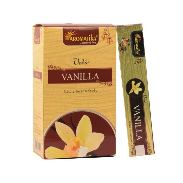 Aromatika - 12 Vedische Räucherstäbchen (15 g) - Vanille