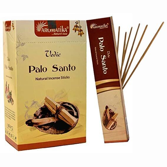 Aromatika - 12 Vedische Räucherstäbchen (15 g) - Palo Santo