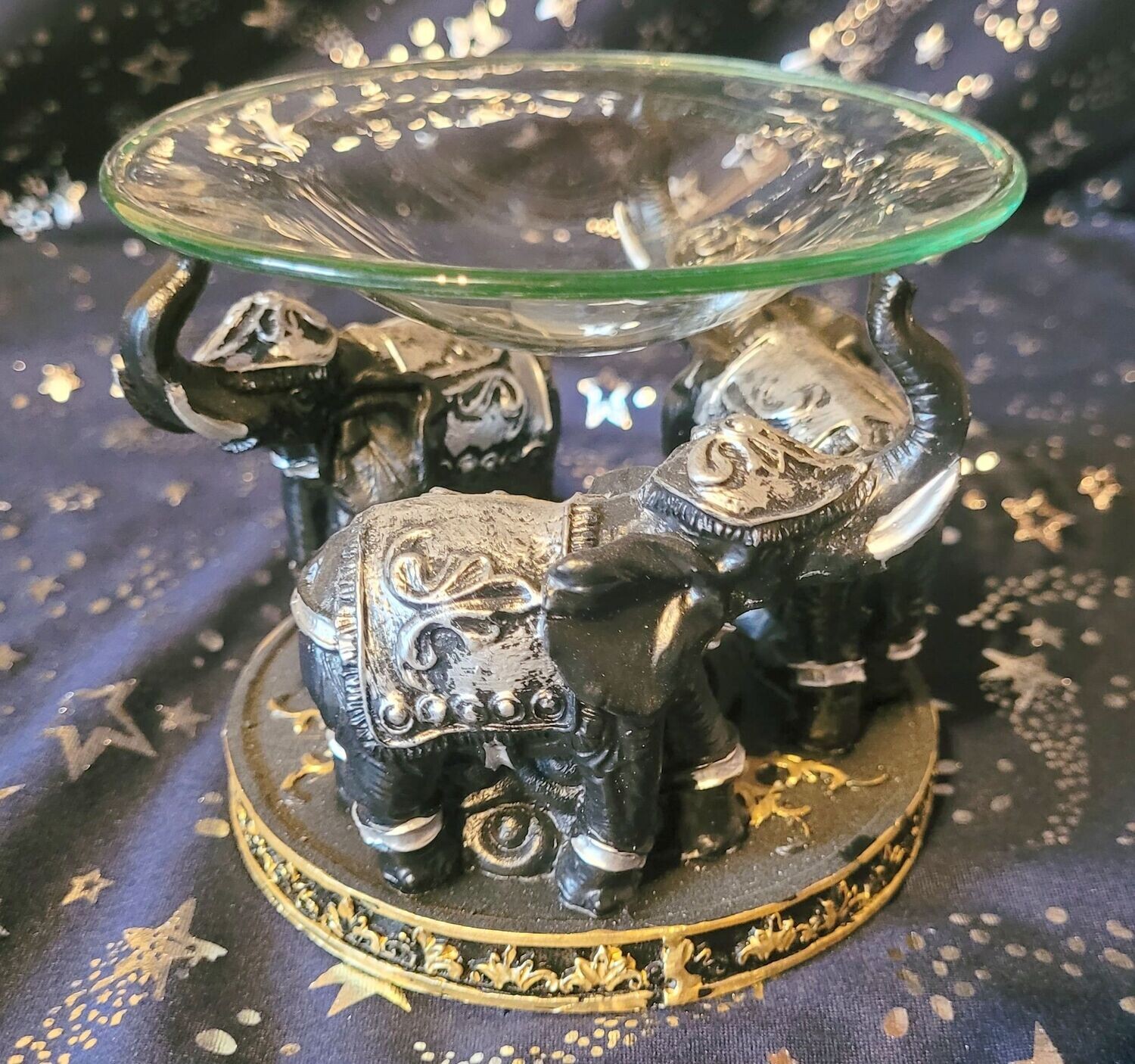 Aroma- Duftlampe - schwarze Elefanten
