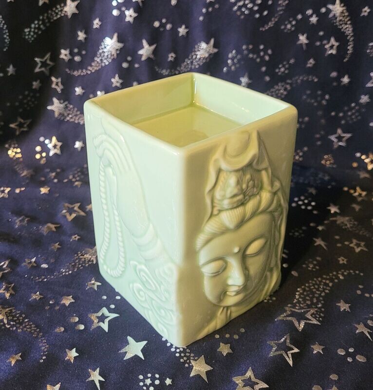 Aroma- Duftlampe - Guanyinkopf in grün