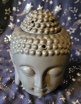 Aroma- Duftlampe - Buddhakopf in schwarz