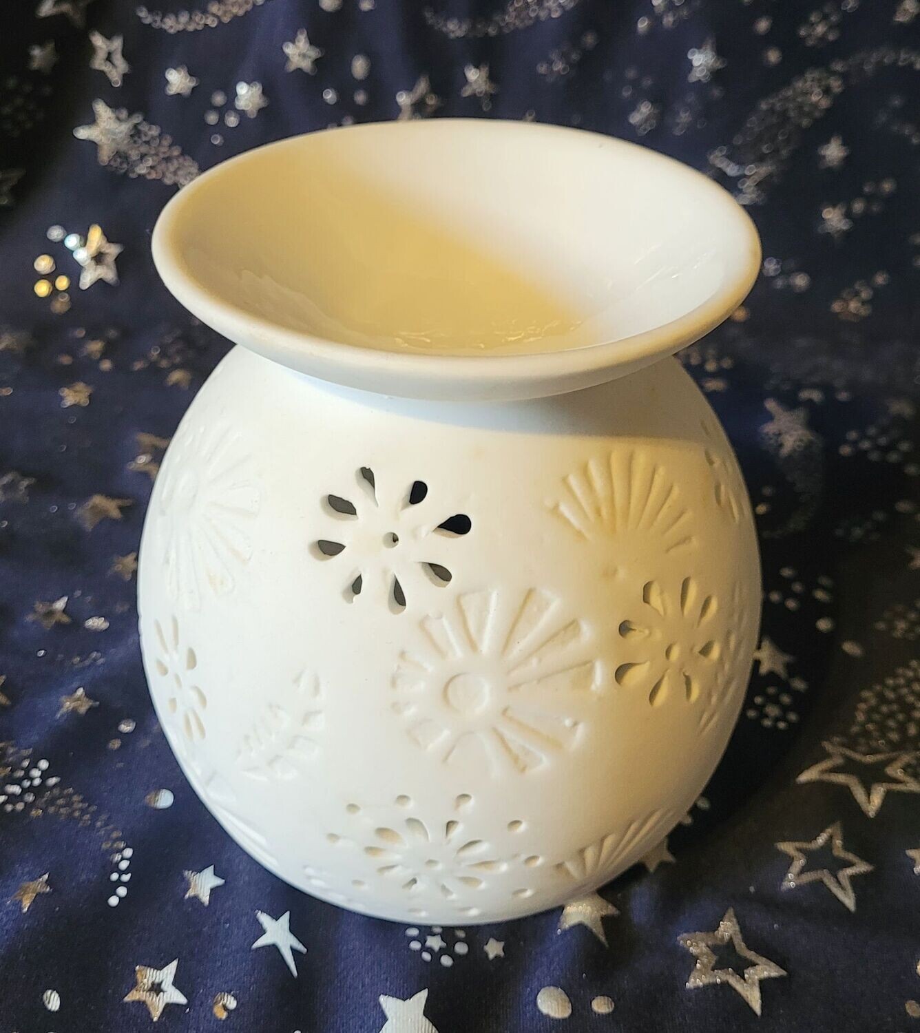 Aroma- Duftlampe - Blumen in weiß