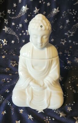 Aroma- Duftlampe - Buddha in weiß