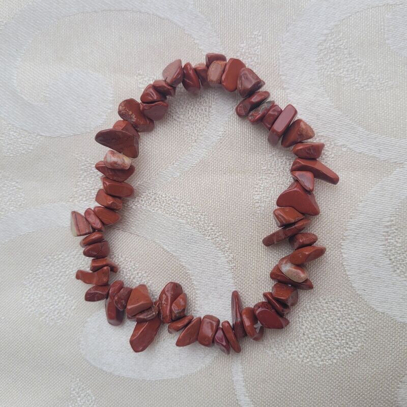 ​Splitterarmband roter Jaspis