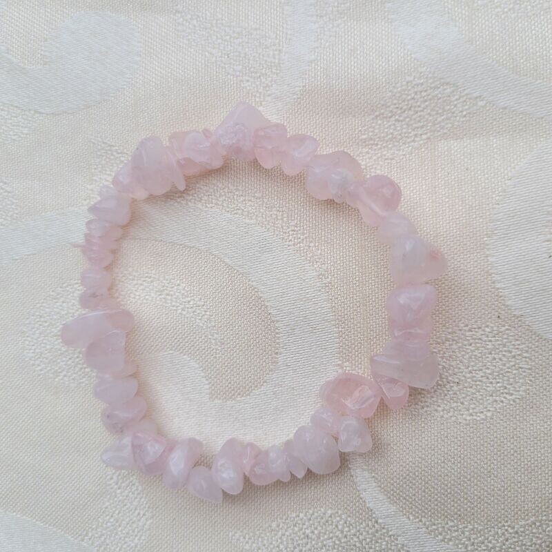 Splitterarmband Rosenquarz