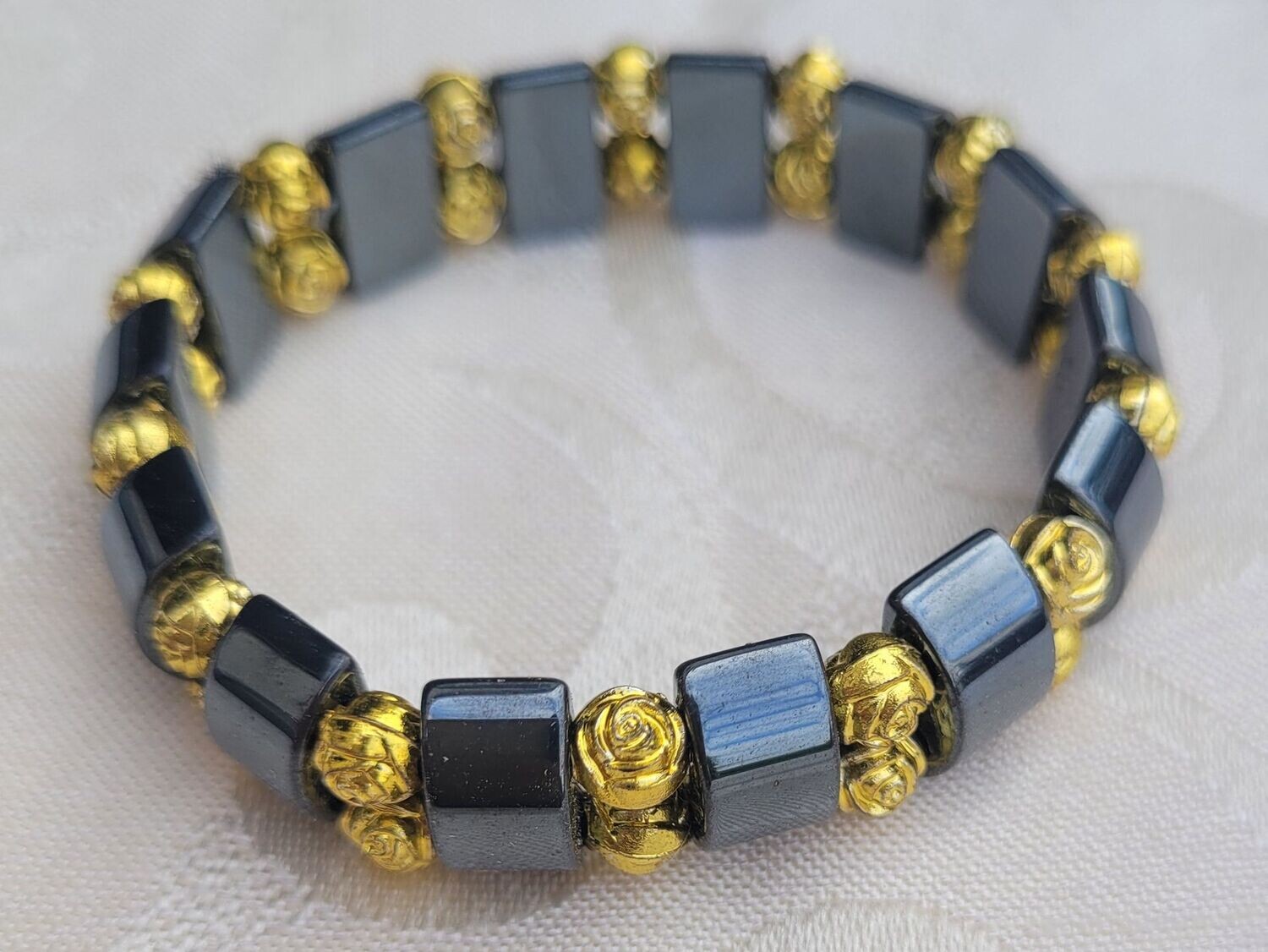 Hämatit Armband - gelb - elastisch