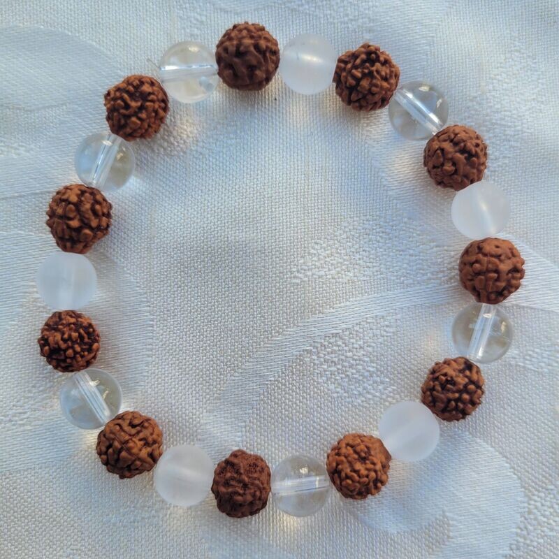 Rudrashka Bergkristall Armband - 8 mm