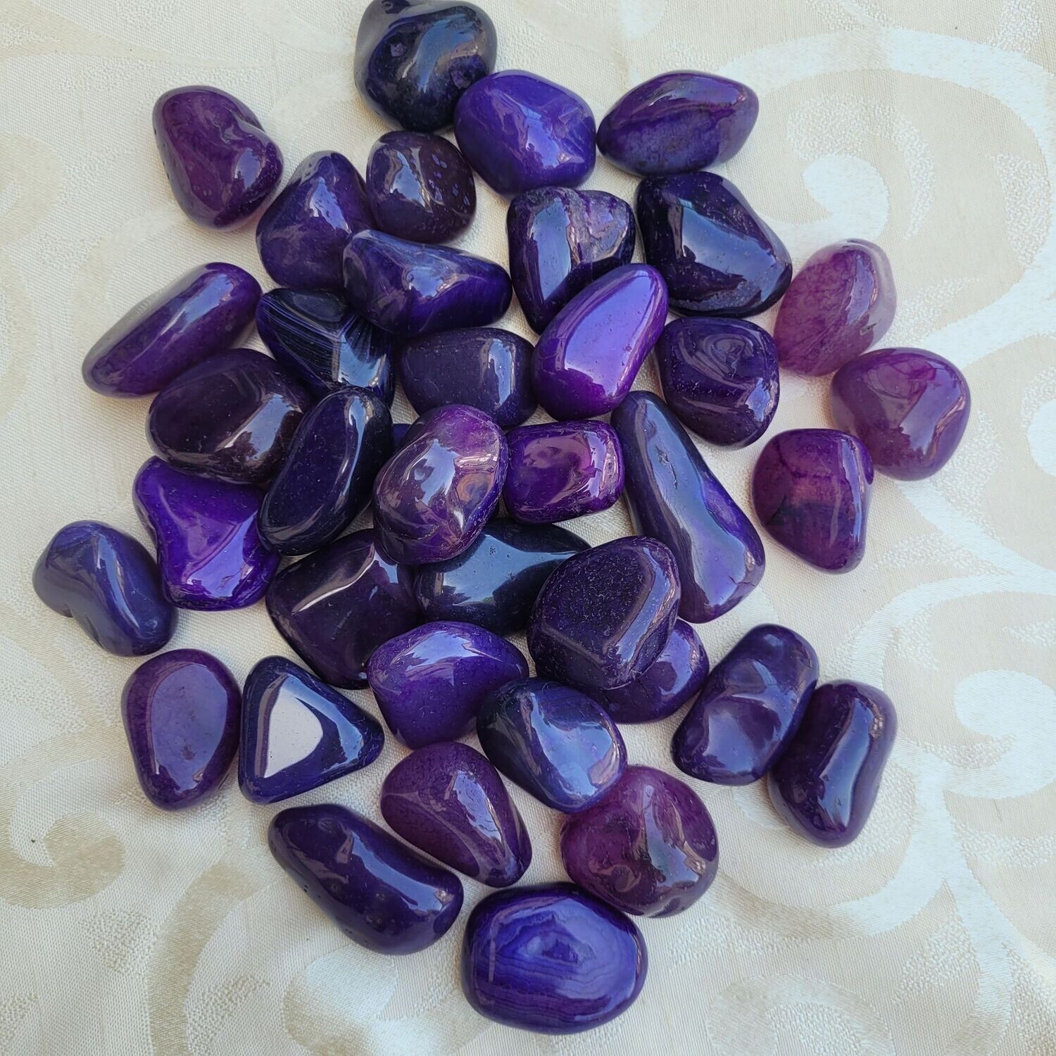 ​Trommelstein Achat violett - 3 bis 4 cm