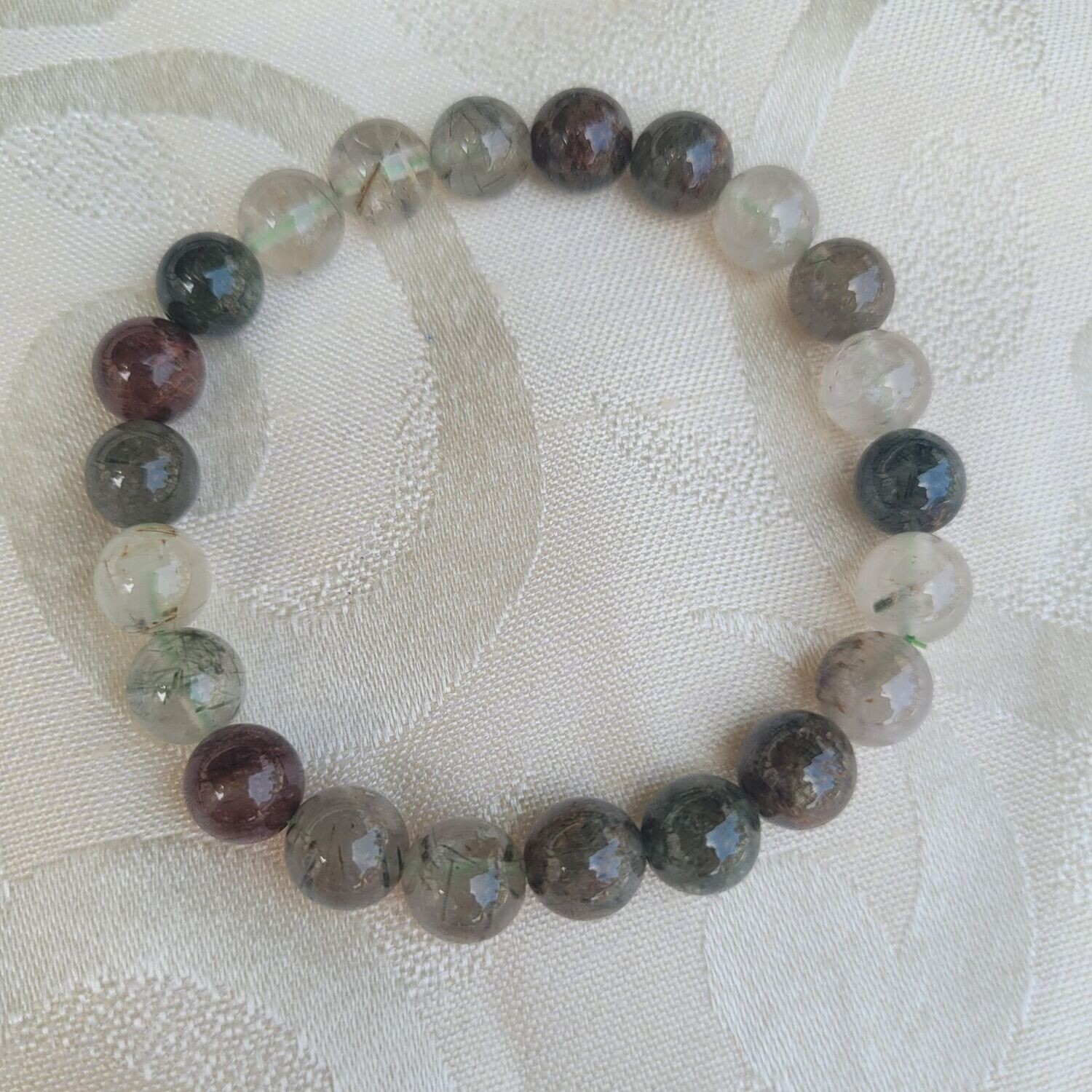 Rutilquartz Edelsteinarmband - 8 mm