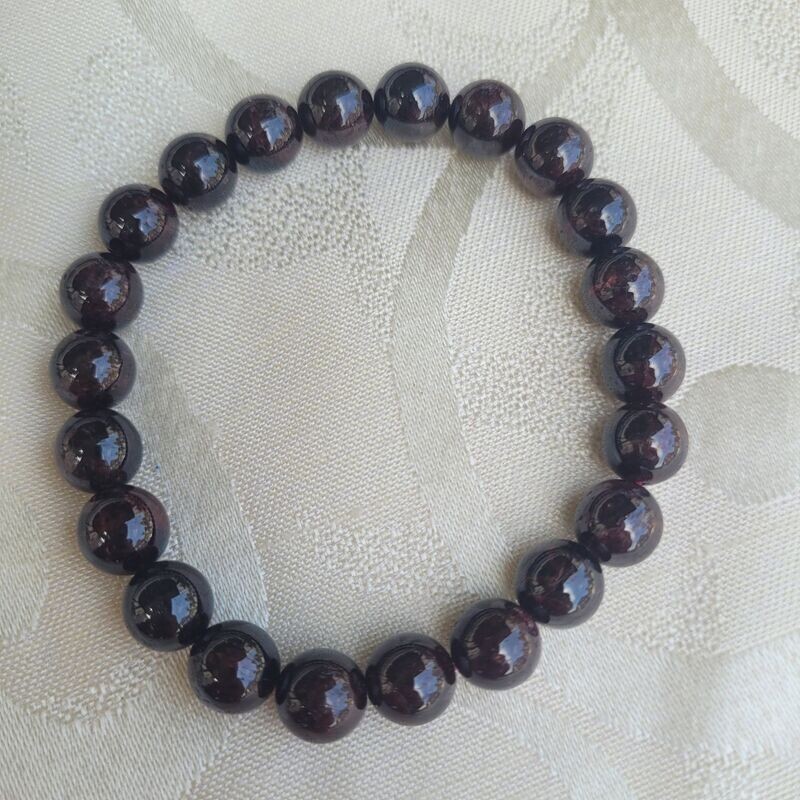 ​Granat Edelsteinarmband - 8 mm